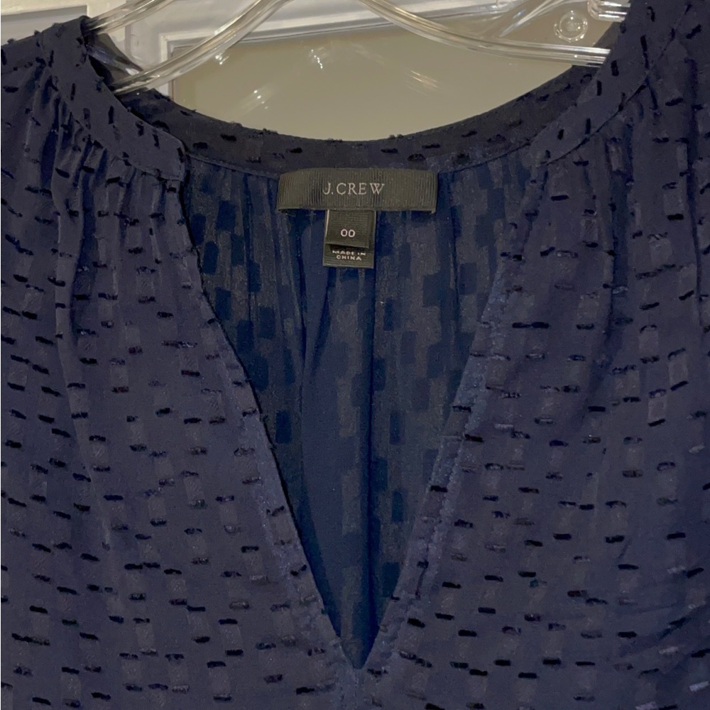 J Crew Blouse Navy Blue size 00